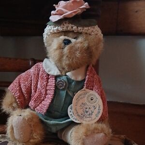 Boyds Bears Tan and Pink Stuffed Animal
